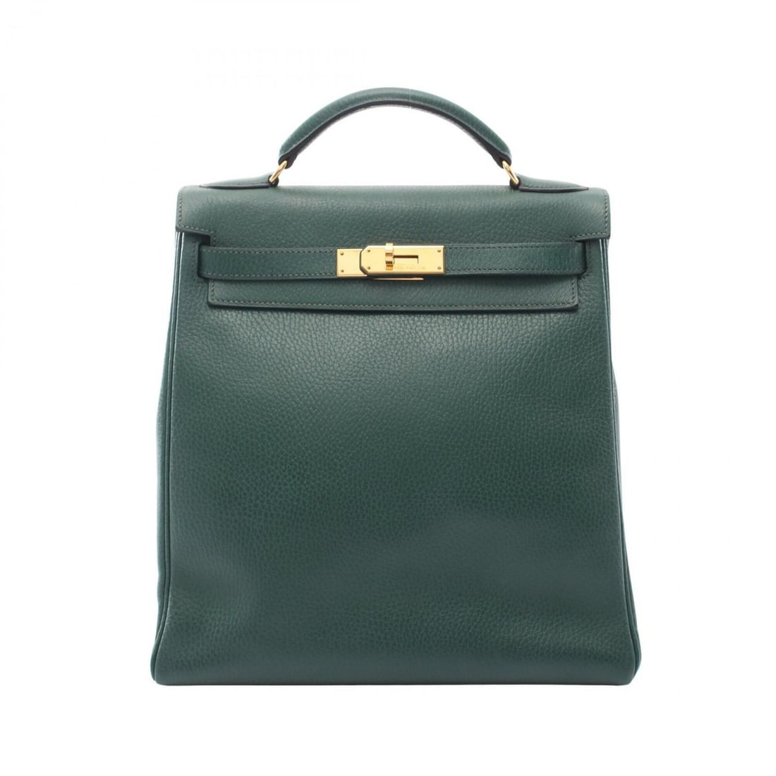 Hermes Kelly Ad GM Backpack/Handbag, Leather, Ardennes Green Tones: --- Catalog ---Category: SizeSize (HxWxD): 28cm x 26.5cm x 10cm / 11.02'' x 10.43'' x 3.93''Category: DesignType: Backpack, HandbagColor: GreenGender: WomenMaterial: Ardennes leather Category: General