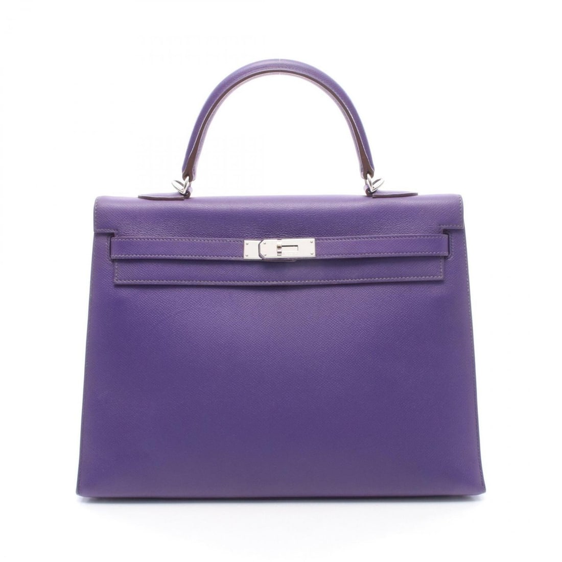 Hermes Kelly 35 Ultraviolet, external stitching, 2-way handbag, Veau Epsom leather, women's, purple: --- Catalog ---Category: SizeSize (HxWxD): 25cm x 35cm x 12cm / 9.84'' x 13.77'' x 4.72''Category: DesignType: HandbagColor: PurpleGender: WomenMaterial: Epsom leather Category: GeneralBrand: Hermes--