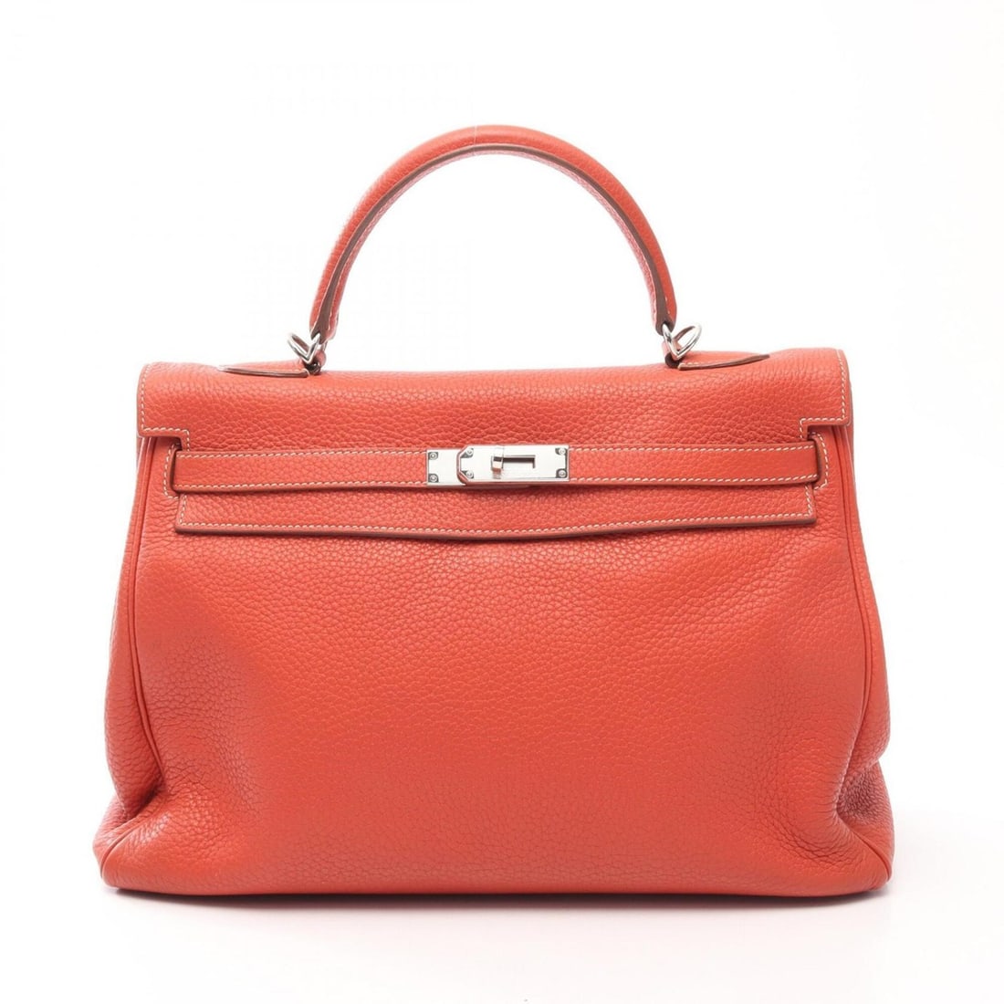 Hermes Kelly 35 2-Way Handbag, Inside Stitching, Leather, Taurillon Clemence Women's, Pink: --- Catalog ---Category: SizeSize (HxWxD): 25cm x 35cm x 12cm / 9.84'' x 13.77'' x 4.72''Category: DesignType: HandbagColor: PinkGender: WomenMaterial: Taurillon clemence leather , Leather Category: G