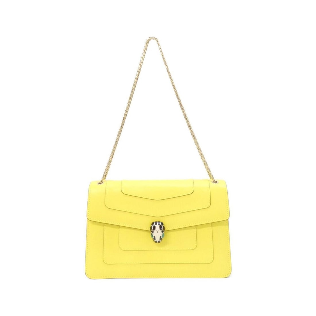 Bvlgari SERPENTI FOREVER 290191 Shoulder Bag: --- Catalog ---Category: SizeSize (HxWxD): 18cm x 27cm x 7cm / 7.08'' x 10.62'' x 2.75''Category: DesignType: Shoulder bagColor: YellowGender: WomenMaterial: Leather Category: GeneralBrand: Bvlgari---