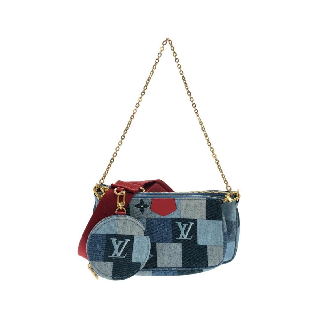 Louis Vuitton Denim Monogram Multi Pochette Accessoires M44990 Shoulder Bag: --- Catalog ---Category: SizeSize (HxWxD): 14cm x 24cm x 4.5cm / 5.51'' x 9.44'' x 1.77''Category: DesignType: Shoulder bagColor: Blue, RougeGender: Men,WomenMaterial: Canvas Category: GeneralBrand: L