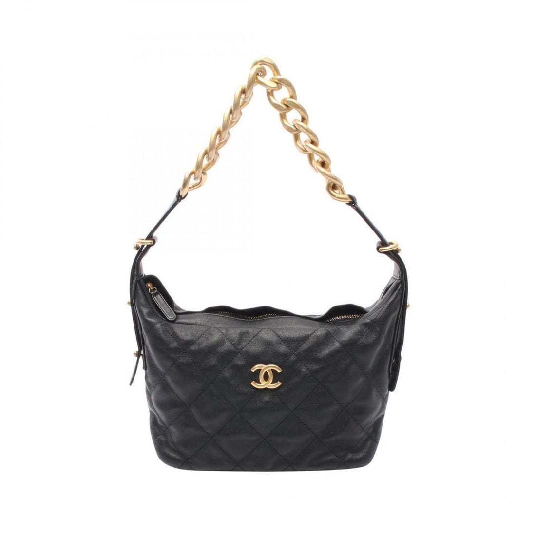Chanel Matelassé Hobo Bag, Shoulder Handbag, Lambskin Leather, Women's, Black: --- Catalog ---Category: SizeSize (HxWxD): 17cm x 25cm x 9cm / 6.69'' x 9.84'' x 3.54''Category: DesignType: Handbag, Shoulder bagColor: BlackGender: WomenMaterial: Leather Leather/Fur Type: LambskinC