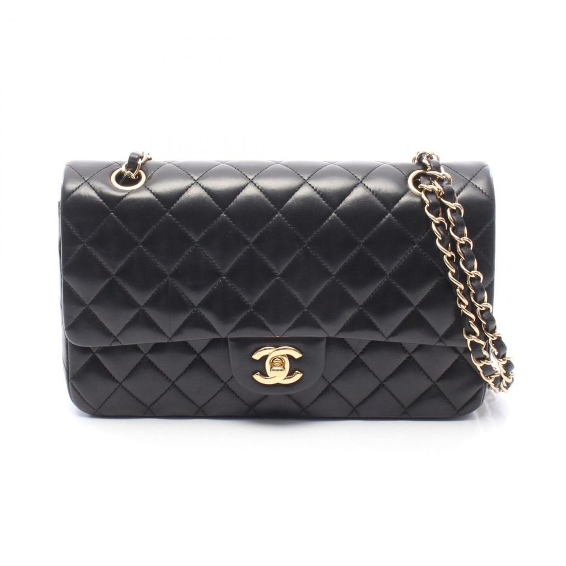 Chanel Matelassé Double Flap Shoulder Bag/Handbag, Lambskin Leather, Women's, Black: --- Catalog ---Category: SizeSize (HxWxD): 16cm x 25cm x 6.5cm / 6.29'' x 9.84'' x 2.55''Category: DesignType: Handbag, Shoulder bagColor: BlackGender: WomenMaterial: Leather Leather/Fur Type: Lambski
