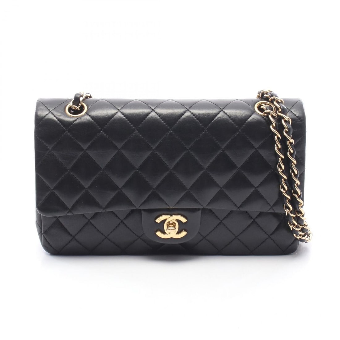 Chanel Matelassé Double Flap Shoulder Bag/Handbag, Lambskin Leather, Women's, Black: --- Catalog ---Category: SizeSize (HxWxD): 16cm x 25cm x 6.5cm / 6.29'' x 9.84'' x 2.55''Category: DesignType: Handbag, Shoulder bagColor: BlackGender: WomenMaterial: Leather Leather/Fur Type: Lambski