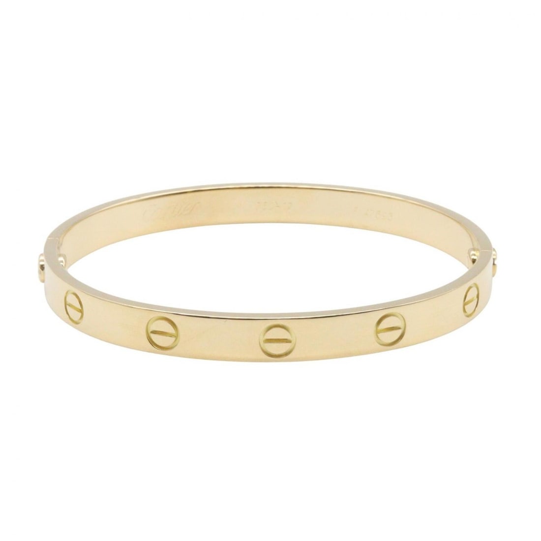 Cartier Love Bracelet, 18K (Yellow Gold), Women's Gold Tone: --- Catalog ---Category: SizeSize: 17Width: 6mm / 0.23''Length: 16cm / 6.29''Weight: 30g / 1.05oz.Category: DesignType: Charm braceletColor: YellowMetal: GoldGender: WomenMetal Purity: 18KCategory: Ge