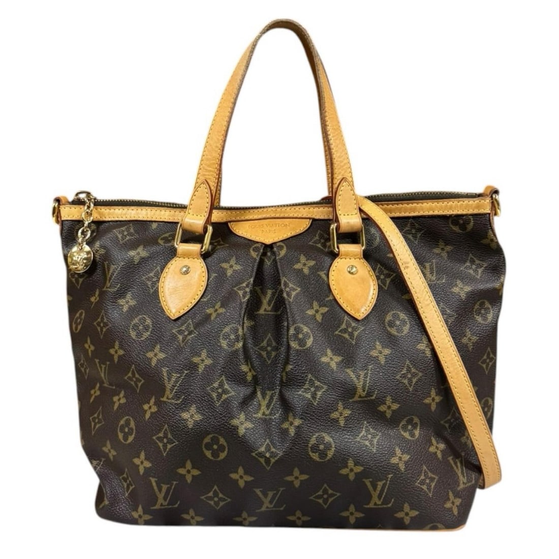 Louis Vuitton Palermo PM Monogram Shoulder Bag, Canvas M40145 Brown, Women's, LOUIS VUITTON, 2-way: --- Catalog ---Category: SizeSize (HxWxD): 24cm x 37cm x 16cm / 9.44'' x 14.56'' x 6.29''Category: DesignType: Shoulder bagColor: BrownGender: WomenMaterial: Monogram , Canvas Category: GeneralMPN: M4