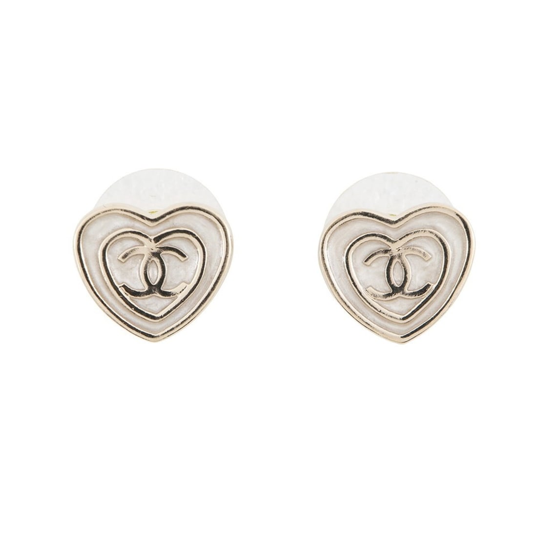 Chanel earrings, Coco Mark metal heart earrings B24S ABD346 CHANEL: --- Catalog ---Category: SizeSize (HxWxD): 12.00mm x 18.00mm / 0.47'' x 0.71''Category: DesignType: Stud earringsColor: WhiteGender: WomenMaterial: MetalCategory: GeneralBrand: ChanelCountry of Origin