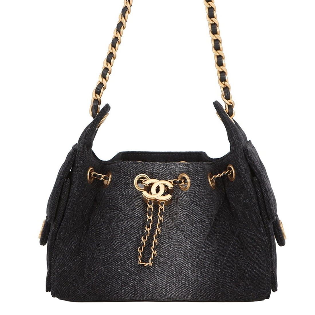 Chanel Chain Shoulder Bag CHANEL25 Mini Coco Mark Denim AS5631 CHANEL Black Handbag Women's: --- Catalog ---Category: SizeWeight: 530g / 1.16lb.Size (HxWxD): 15cm x 22.5cm x 11cm / 5.9'' x 8.85'' x 4.33''Category: DesignType: Handbag, Shoulder bagColor: BlackGender: WomenClosure: OpenMaterial