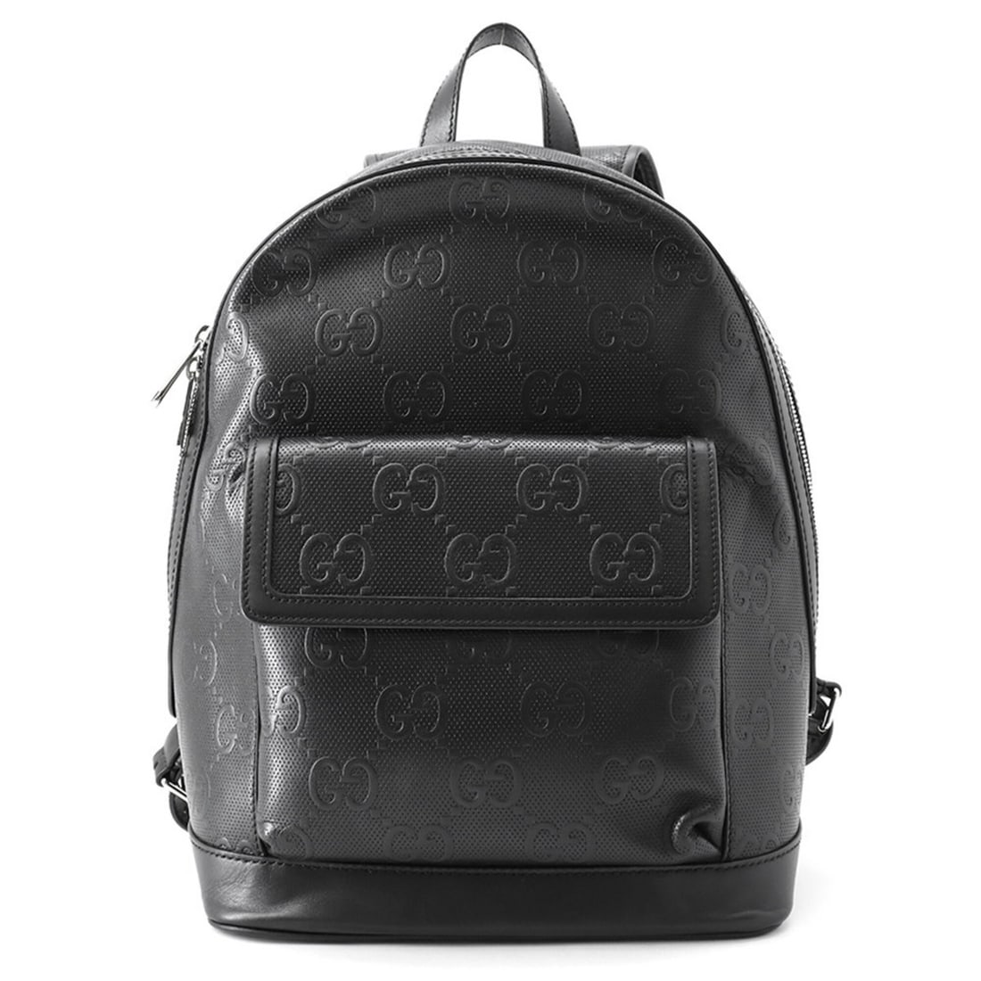 Gucci GG embossed leather backpack, model number 658579. handbag, black, men's.: --- Catalog ---Category: SizeWeight: 950g / 2.09lb.Size (HxWxD): 36cm x 25.5cm x 12cm / 14.17'' x 10.03'' x 4.72''Category: DesignType: BackpackColor: BlackGender: MenClosure: ZipperMaterial: Embossed
