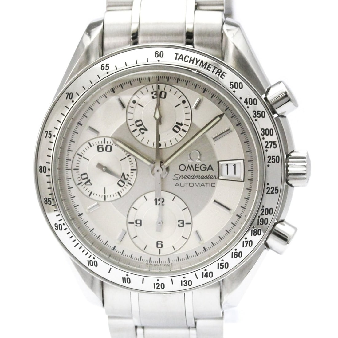 OMEGA Speedmaster Date Steel Automatic Mens Watch 3513.30 Polished: --- Catalog ---Category: SizeCase Diameter: 39mm / 1.54''Category: DesignType: WristwatchStyle: SportGender: MenColor (Dial): SilverMaterial (Band): Stainless steelMaterial (Case): Stainless steelCate