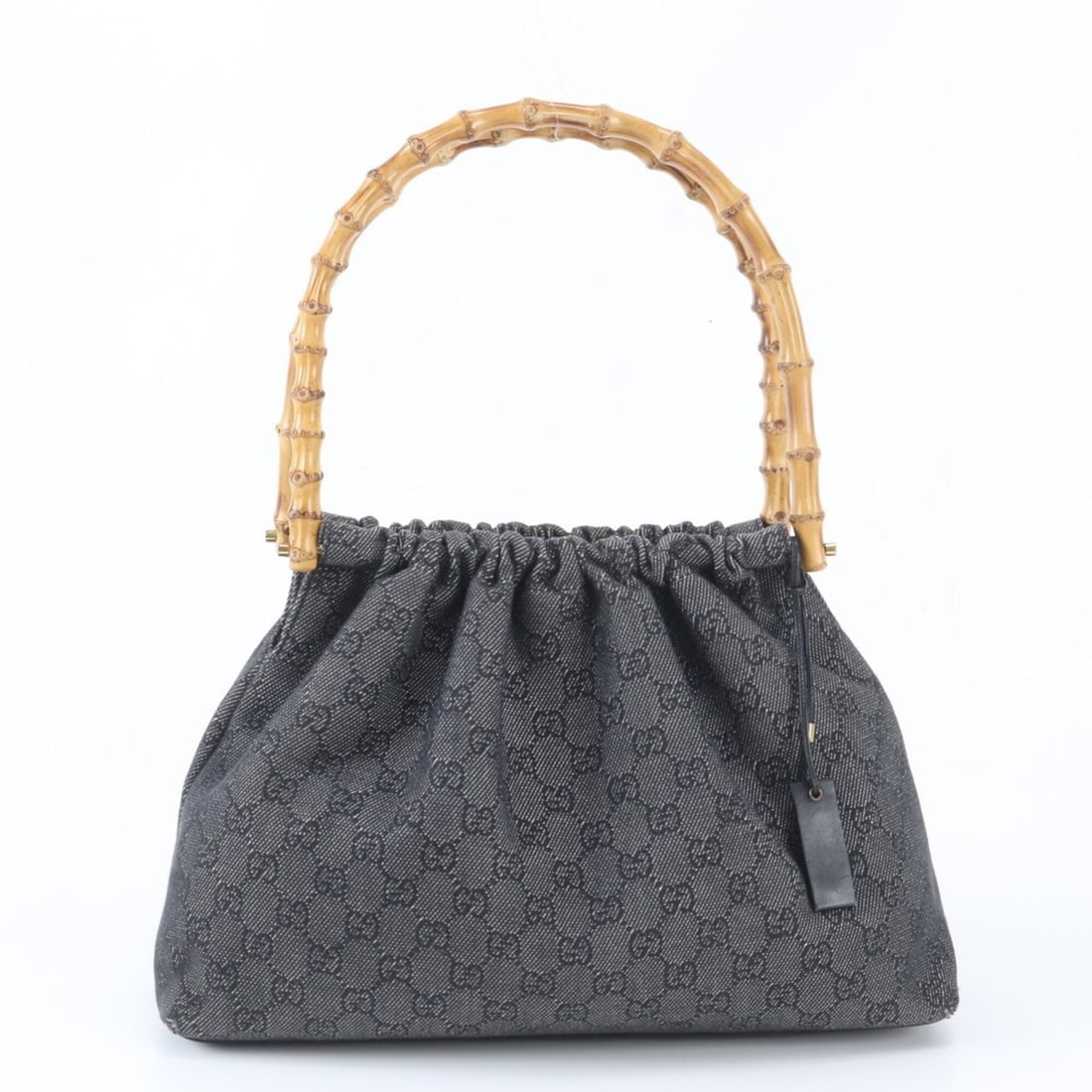 Excellent condition Gucci Bamboo GG canvas 92708 leather shoulder bag, tote handbag, black, women's.: --- Catalog ---Category: SizeSize (HxWxD): 24cm x 32cm x 10cm / 9.44'' x 12.59'' x 3.93''Category: DesignType: Handbag, Shoulder bag, Tote bagColor: BlackGender: WomenMaterial: Leather , Canvas Catego