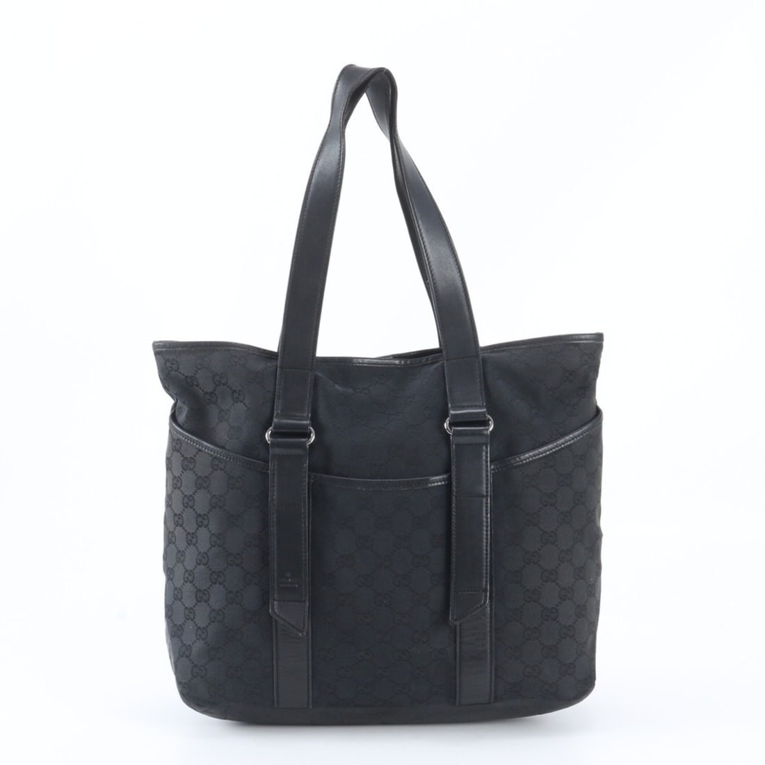 Gucci GG Canvas 145971 Leather Tote Bag Handbag Shoulder Black Men's: --- Catalog ---Category: SizeSize (HxWxD): 30cm x 35cm x 12cm / 11.81'' x 13.77'' x 4.72''Category: DesignType: Handbag, Tote bagColor: BlackGender: MenMaterial: Leather , Canvas Category: GeneralMPN: