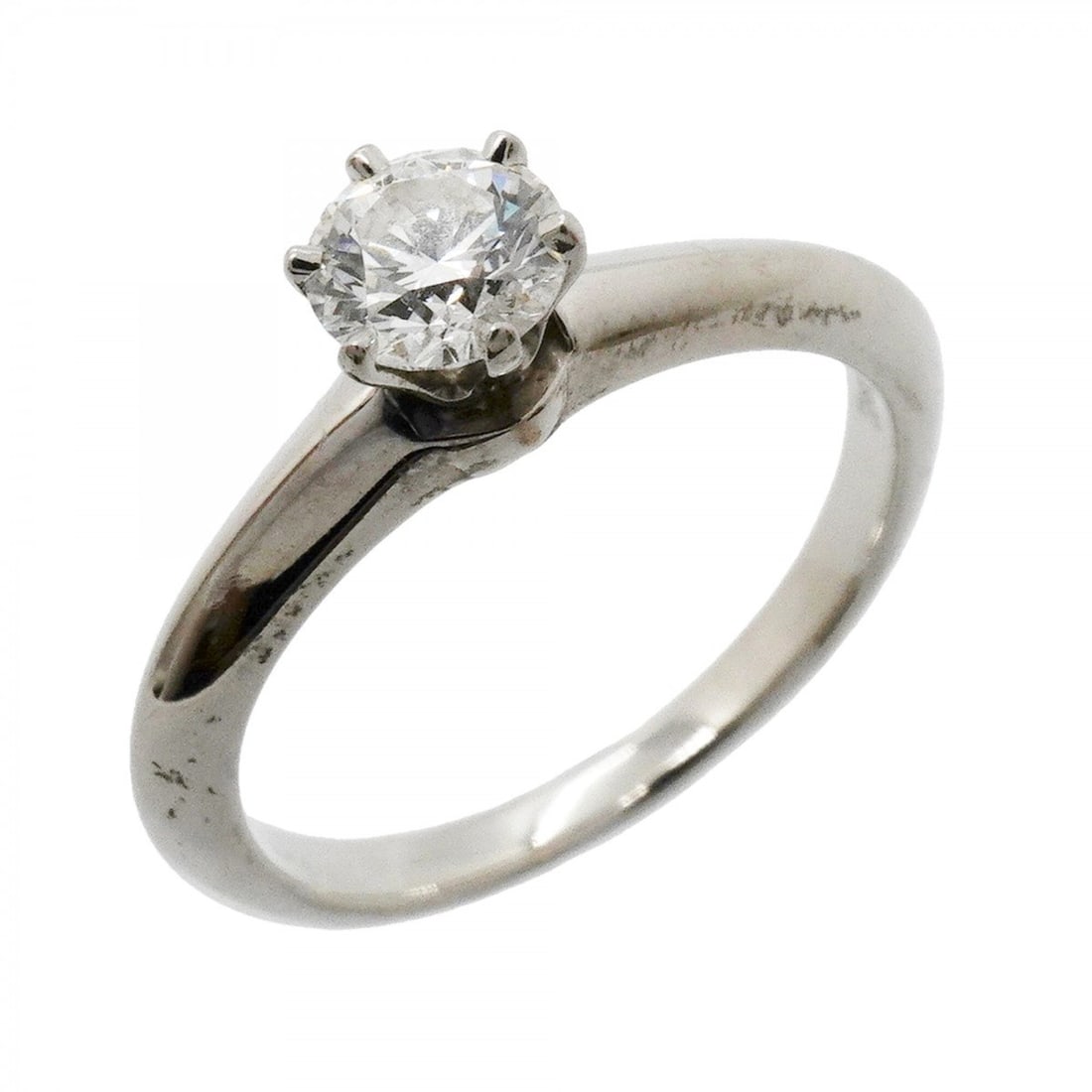 Tiffany & Co. Solitaire Ring, 1PD (One Diamond), Pt950 Platinum, 0.41ct Diamond, Size 8, Women's: --- Catalog ---Category: SizeJP Size: 8US Size: 4.5Category: DesignType: Band ringStone: DiamondGender: WomenMaterial: Platinum 950Category: GeneralBrand: Tiffany--- Item List ---Section: ConditionRan