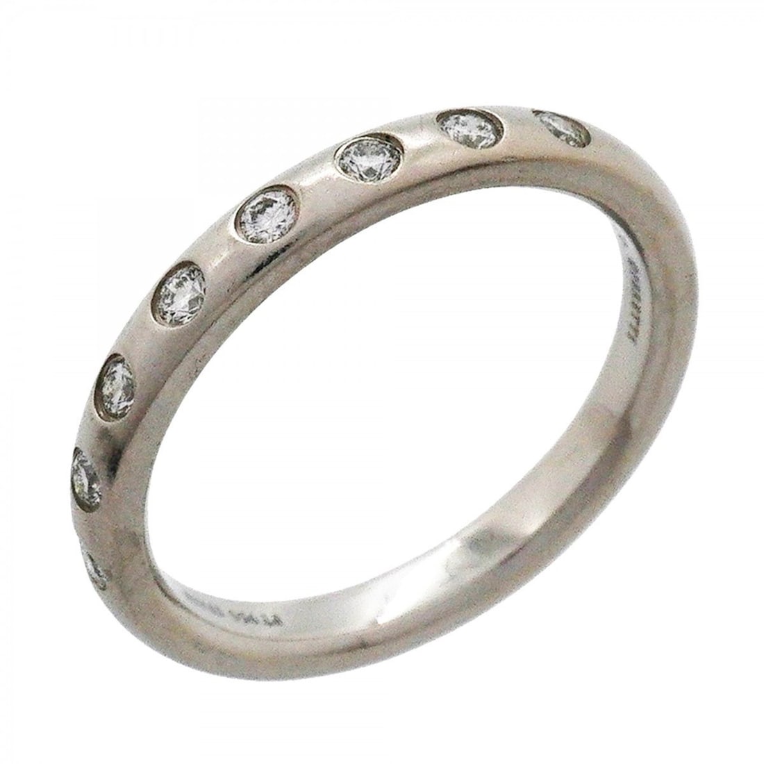 Tiffany & Co. Stacking Band Ring, 8PD (Pt950) Platinum, Diamond, Size 13.5, Women's: --- Catalog ---Category: SizeJP Size: 13.5US Size: 6.5Category: DesignType: Band ringStone: DiamondGender: WomenMaterial: Platinum 950Category: GeneralBrand: Tiffany--- Item List ---Section: Condition