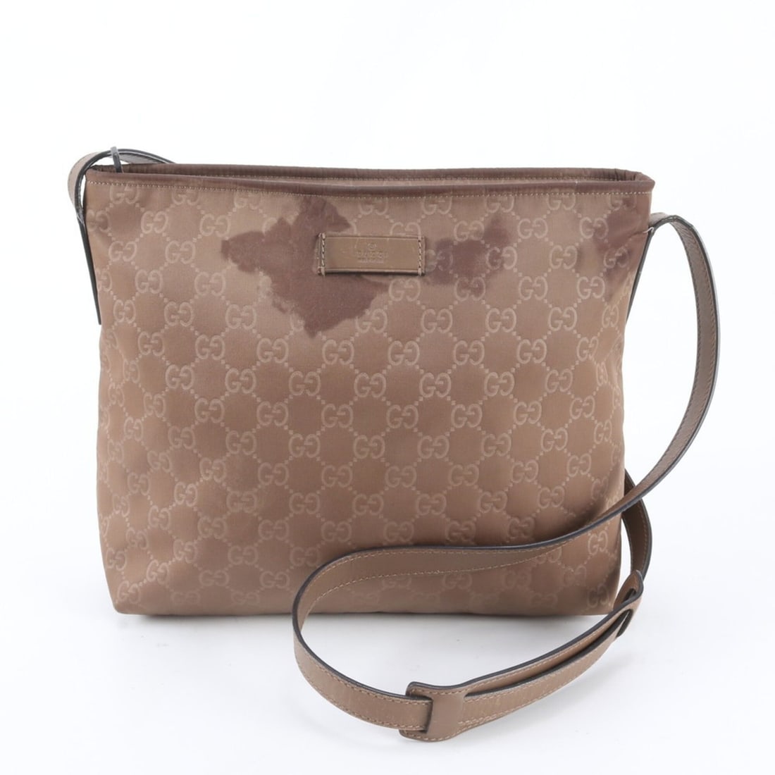 Gucci GG Nylon Shoulder Bag Messenger with Control Card (314529) for Men: --- Catalog ---Category: SizeSize (HxWxD): 24cm x 28cm x 9cm / 9.44'' x 11.02'' x 3.54''Category: DesignType: Messenger bag, Shoulder bagColor: Beige brownGender: Men,WomenMaterial: Nylon , Leather Ca