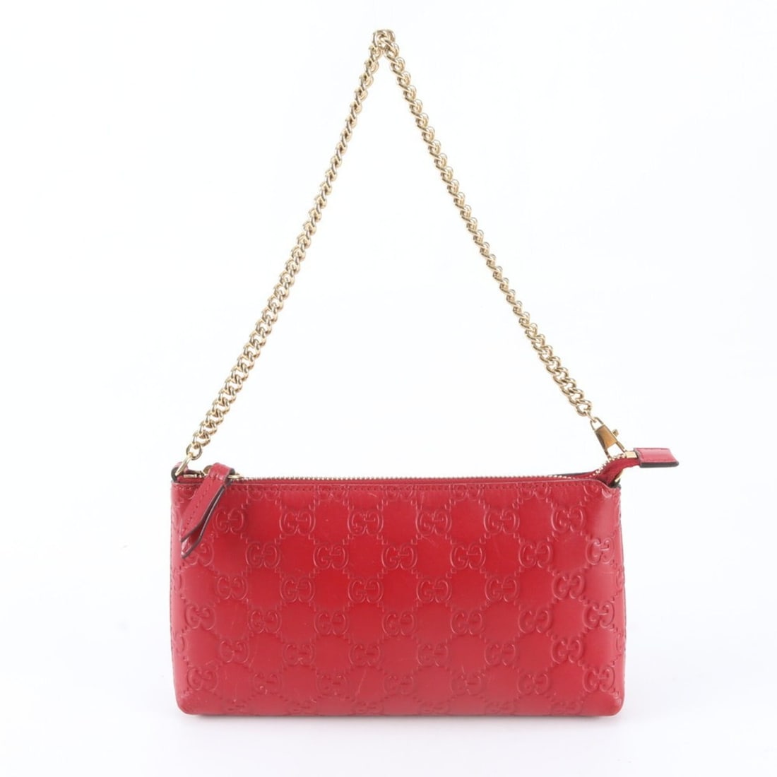 Mint condition Gucci Guccissima 428449 Leather Chain Shoulder Bag Handbag Brand Women's: --- Catalog ---Category: SizeSize (HxWxD): 12cm x 22cm x 2cm / 4.72'' x 8.66'' x 0.78''Category: DesignType: Handbag, Shoulder bagColor: Red colorGender: WomenMaterial: Leather Category: GeneralBrand: