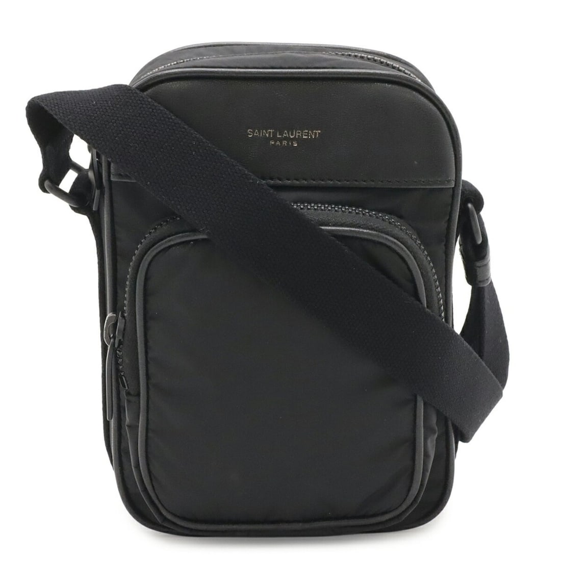 Yves Saint Laurent SAINT LAURENT PARIS YSL City Mini Camera Bag Shoulder Nylon Leather Black 779661: --- Catalog ---Category: SizeSize (HxWxD): 17cm x 12cm x 5cm / 6.69'' x 4.72'' x 1.96''Category: DesignType: Shoulder bagColor: BlackGender: Women,MenMaterial: Nylon , Leather Category: GeneralBrand: 