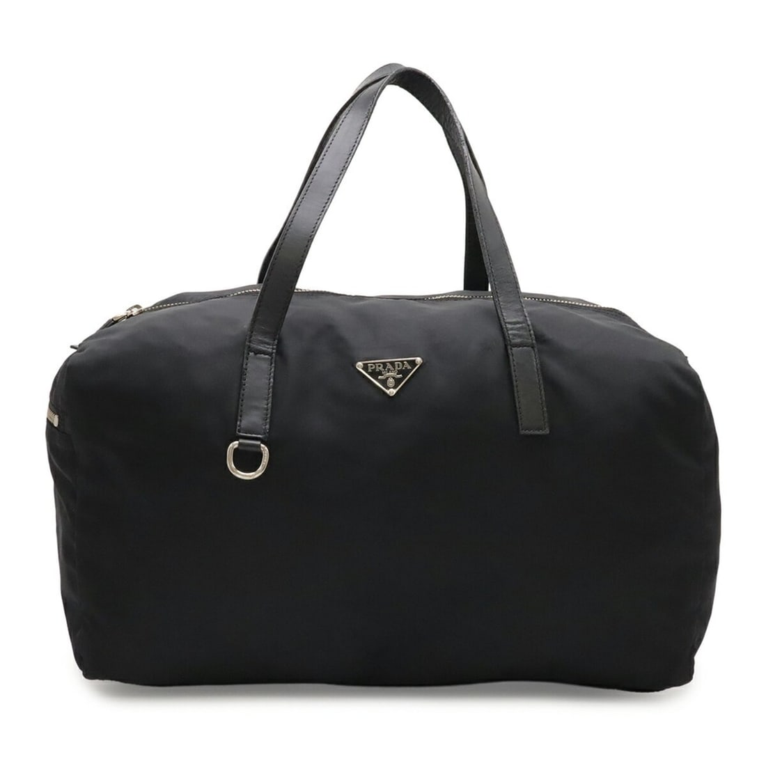 PRADA Triangle Shoulder Bag Tote Nylon Enamel NERO Black BR2393: --- Catalog ---Category: SizeSize (HxWxD): 21cm x 37.5cm x 21cm / 8.26'' x 14.76'' x 8.26''Category: DesignType: Boston bagColor: Black, NeroGender: Women,MenMaterial: Nylon , Leather Category: Genera