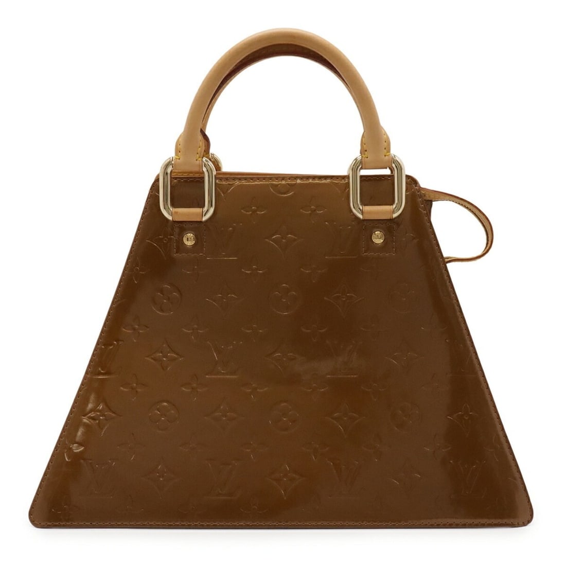 LOUIS VUITTON Louis Vuitton Monogram Vernis Forsyth Handbag Enamel Patent Leather Bronze M91113 (1 of 10)