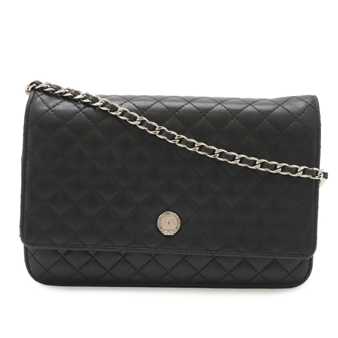CHANEL Micro Matelassé Wallet Chain Shoulder Bag Pouch Leather Black: --- Catalog ---Category: SizeSize (HxWxD): 13cm x 19cm x 3.5cm / 5.11'' x 7.48'' x 1.37''Category: DesignType: Pochette, Shoulder bagColor: BlackGender: WomenMaterial: Leather Hardware Color: SilverCa
