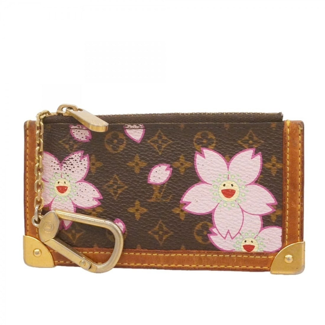 Louis Vuitton Monogram Cherry Blossom Pochette Clé M92015 Wallet/Coin Case, Brown/Pink, Women's: --- Catalog ---Category: SizeSize (HxWxD): 6.5cm x 12.5cm x 5.00mm / 2.55'' x 4.92'' x 0.19''Category: DesignType: Coin purse/coin caseColor: Brown, PinkGender: WomenCategory: GeneralMPN: M92015Brand: