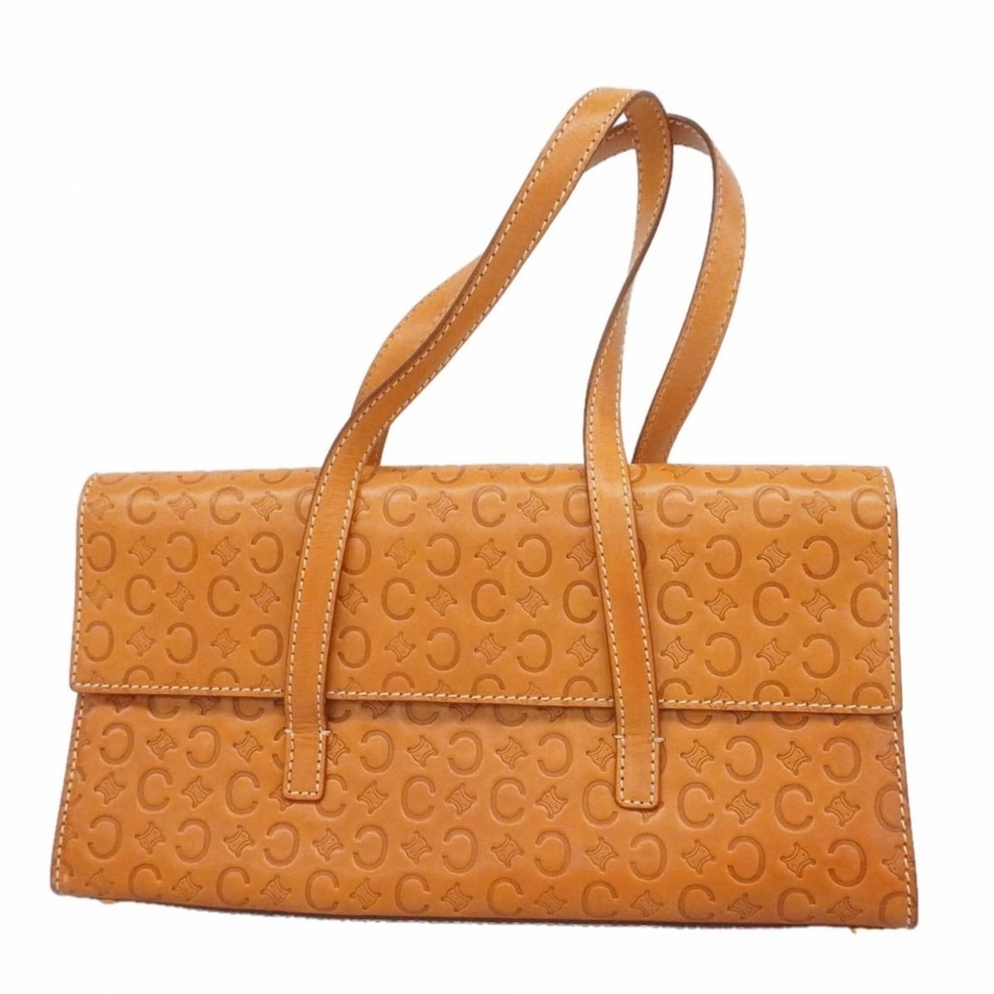 Celine C Macadam Leather Handbag, Brown, Women's: --- Catalog ---Category: SizeSize (HxWxD): 15.5cm x 30cm x 8cm / 6.1'' x 11.81'' x 3.14''Category: DesignType: HandbagColor: BrownGender: WomenMaterial: Leather Hardware Color: GoldCategory: GeneralBr