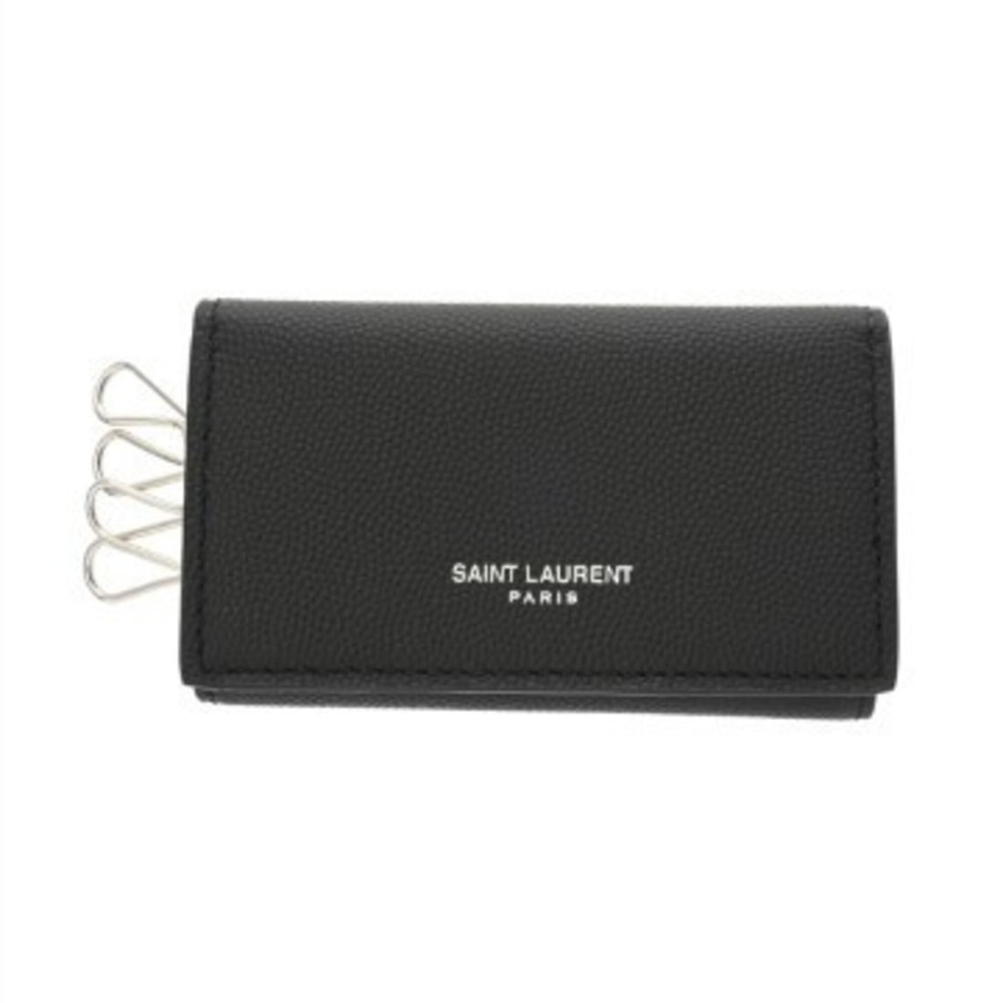 SAINT LAURENT Saint Laurent Slim 4-Key Case Black Men's Women's Leather Key Like New Used Ginzo: --- Catalog ---Category: DesignType: KeycaseColor: BlackGender: Men,WomenMaterial: Leather Category: GeneralBrand: Saint LaurentCategory: Physical PropertiesSize (HxWxD): 6cm x 10cm / 2.36'' x 3.93''-