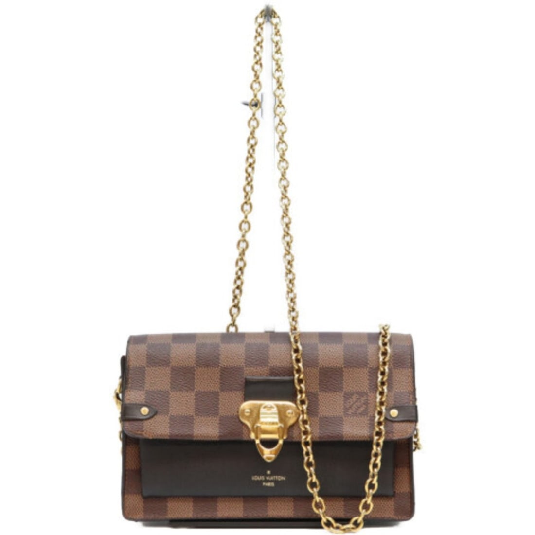 LOUIS VUITTON N60221 Damier Portefeuille Vavin Shoulder Bag, Brown & Black, Gold Hardware, Women's: --- Catalog ---Category: SizeSize (HxWxD): 13cm x 19cm x 5.5cm / 5.11'' x 7.48'' x 2.16''Category: DesignType: Shoulder bagColor: Black, BrownGender: WomenMaterial: Damier Canvas Hardware Color: GoldC