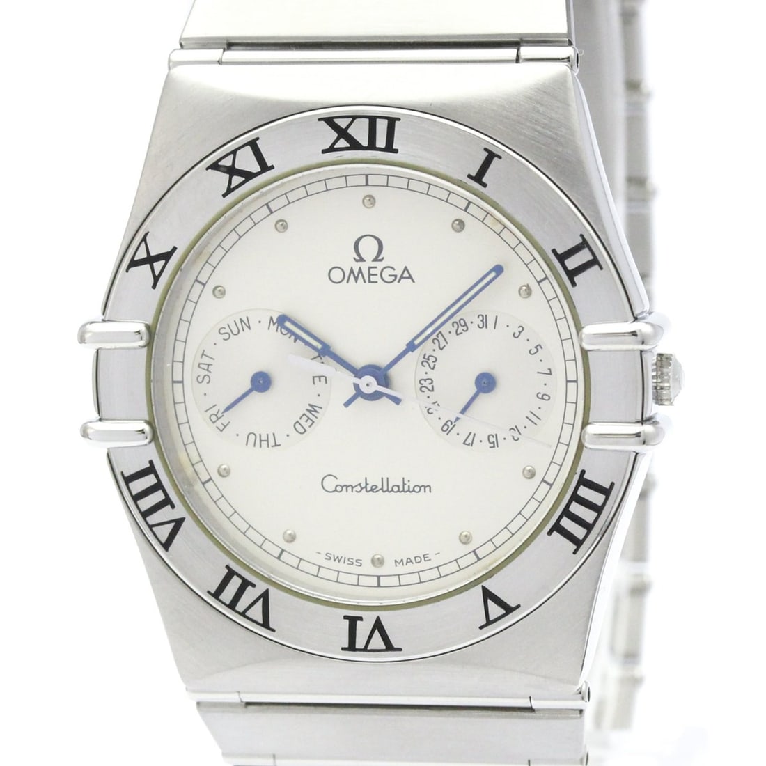 OMEGA Constellation Day Date Steel Quartz Mens Watch 396.1070 Polished: --- Catalog ---Category: SizeCase Diameter: 33mm / 1.3''Category: DesignType: WristwatchStyle: Dress/FormalGender: MenColor (Dial): SilverMaterial (Band): Stainless steelMaterial (Case): Stainless ste