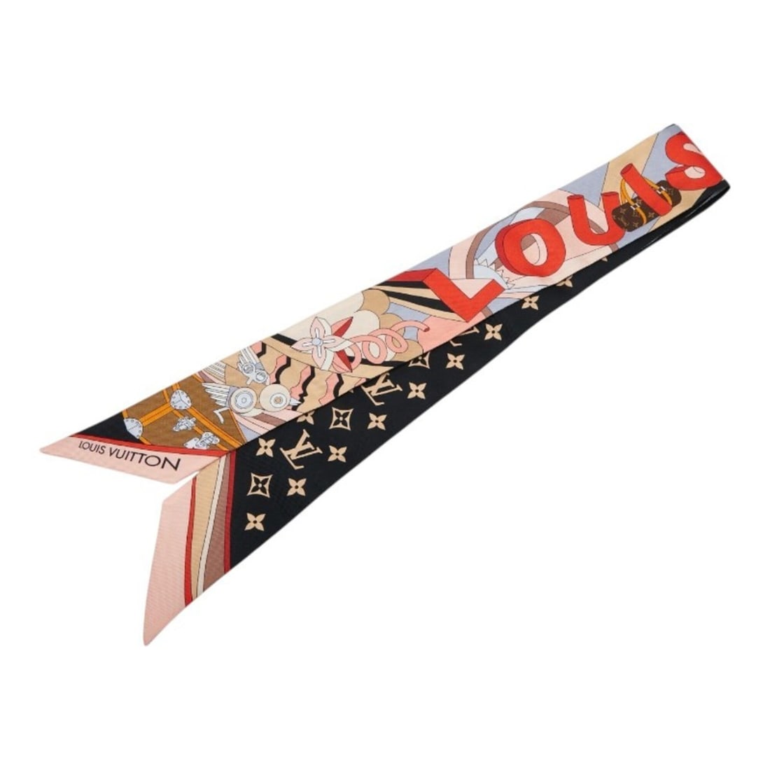 Louis Vuitton Bandeau BB LV Wonderland Twilly Scarf Muffler Multicolor Silk Women's LOUIS VUITTON: --- Catalog ---Category: SizeSize (LxW): 1.19m x 5.2cm / 47.04'' x 2.04''Category: DesignType: ScarfColor: Multi-colorGender: WomenMaterial: Silk Category: GeneralBrand: Louis Vuitton--- Item List ---