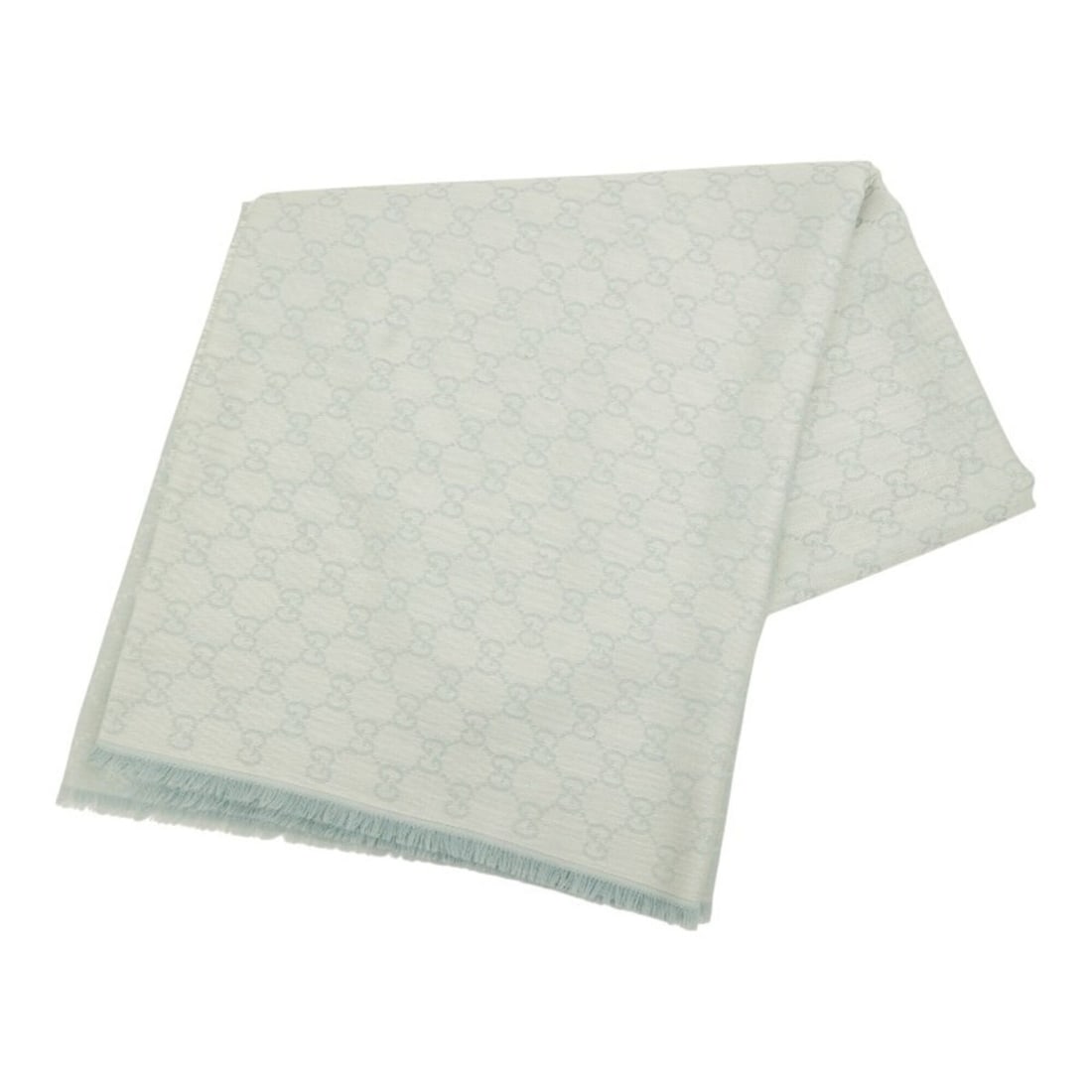 Gucci GG pattern large stole, green, wool and silk, women's.: --- Catalog ---Category: SizeSize (LxW): 1.37m x 1.4m / 53.93'' x 55.11''Category: DesignType: StoleColor: GreenGender: WomenMaterial: Wool , Silk Category: GeneralBrand: Gucci--- Item List ---Section