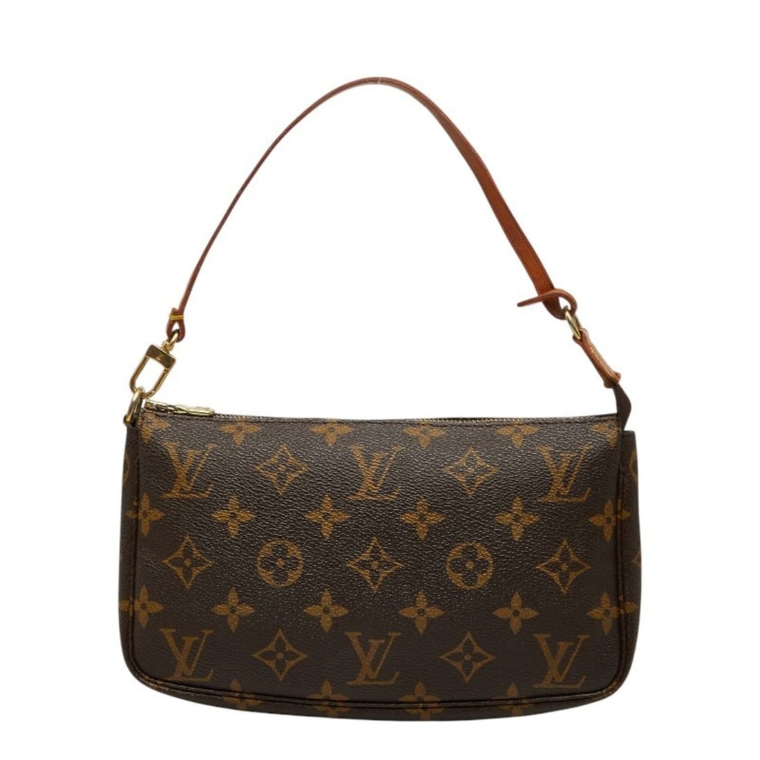 Louis Vuitton Monogram Pochette Accessoires Handbag M51980 Brown Leather Women's LOUIS VUITTON: --- Catalog ---Category: SizeSize (HxWxD): 14cm x 21cm x 3.5cm / 5.51'' x 8.26'' x 1.37''Category: DesignType: HandbagColor: BrownGender: WomenMaterial: PVC , Leather Category: GeneralBrand: Louis Vui