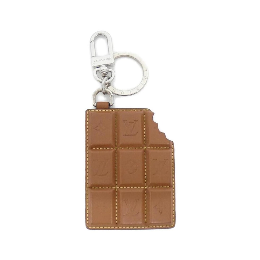Louis Vuitton Monogram Accessory Bag Charm LV Chocolate Bar M01478 Keyring: --- Catalog ---Category: DesignType: Handbag charmColor: MarronGender: Men,WomenMaterial: Canvas, LeatherLeather/Fur Type: Calf leatherCategory: GeneralMPN: M01478Brand: Louis Vuitton--- Item List ---