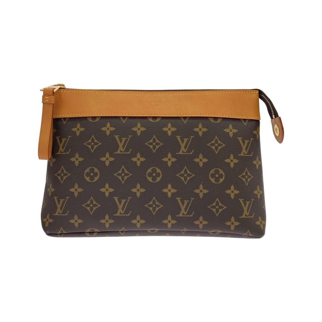 Louis Vuitton Monogram Archive Pochette Voyage Souple M14057 Second Bag: --- Catalog ---Category: SizeSize (HxWxD): 20cm x 31cm x 7cm / 7.87'' x 12.2'' x 2.75''Category: DesignType: PochetteColor: MarronGender: Men,WomenMaterial: Coated canvas Hardware Color: GoldCategory: