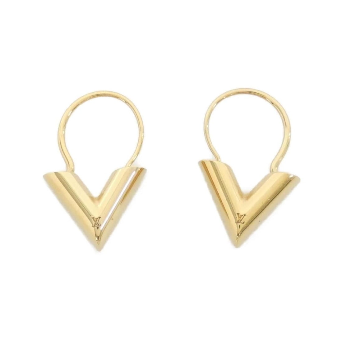Louis Vuitton Essential V Earrings M61088: --- Catalog ---Category: SizeSize (HxWxD): 25.00mm x 16.00mm / 0.98'' x 0.63''Category: DesignType: Stud earringsColor: GoldGender: WomenCategory: GeneralMPN: M61088Brand: Louis Vuitton--- Item List -