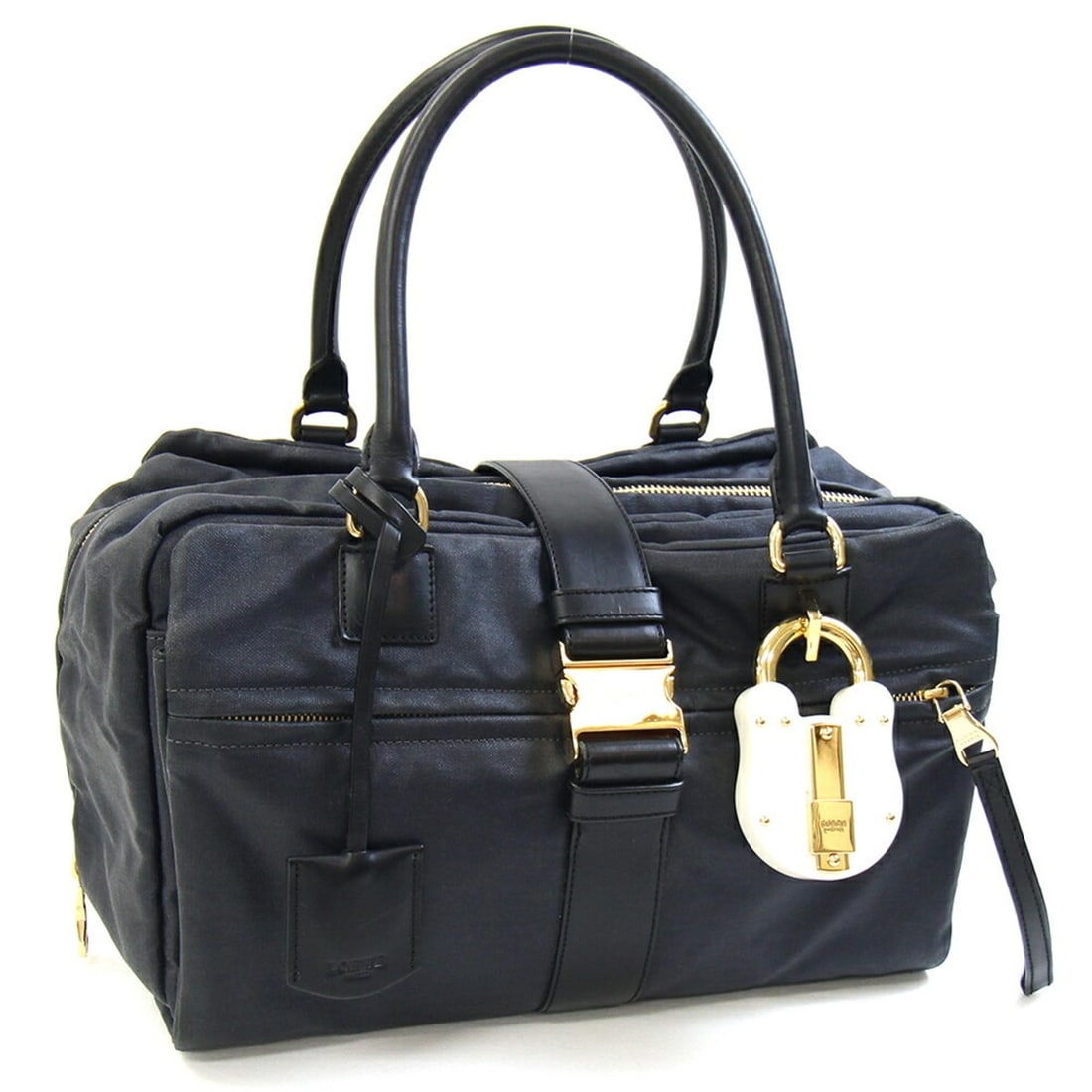 Loewe Laura Handbag 397.80.947 Black Coated Canvas Leather Boston Bag for Women LOEWE: --- Catalog ---Category: SizeSize (HxWxD): 22cm x 33cm x 18cm / 8.66'' x 12.99'' x 7.08''Handle Length: 43cm / 16.92''Category: DesignType: Boston bag, HandbagColor: BlackGender: WomenMaterial: Coated
