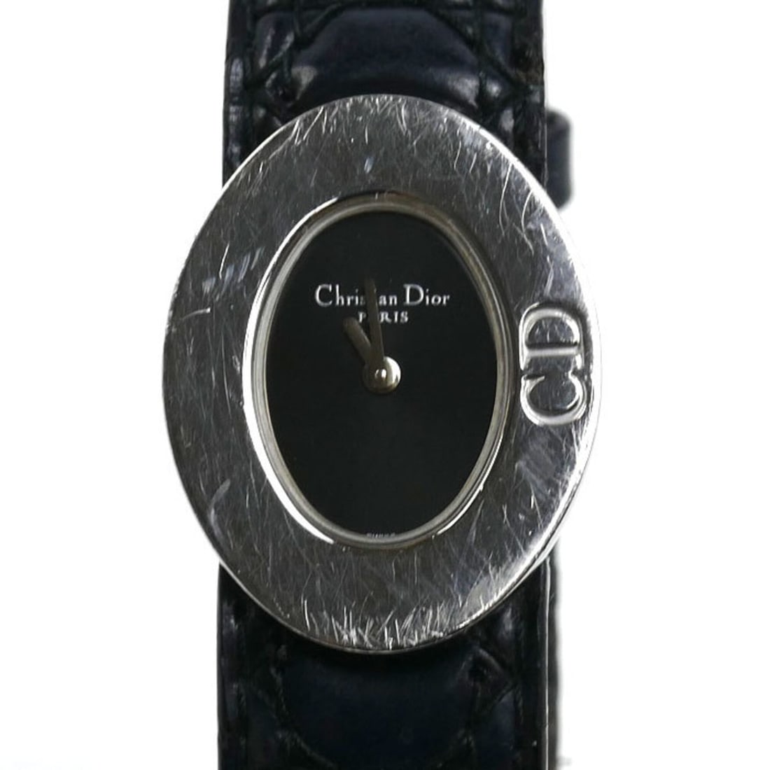 Dior Lady watch, battery-operated, D90-100, women's.: --- Catalog ---Category: SizeCase Diameter: 21mm / 0.83''Category: DesignType: WristwatchGender: WomenColor (Dial): BlackMaterial (Band): LeatherMaterial (Case): Stainless steelCategory: GeneralMPN: D