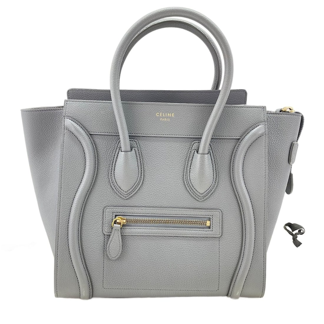 Celine Luggage Micro Handbag, Gray: --- Catalog ---Category: SizeSize (HxWxD): 25cm x 26.5cm x 14cm / 9.84'' x 10.43'' x 5.51''Category: DesignType: HandbagColor: GrayGender: WomenCategory: GeneralBrand: CelineCountry of Origin: Italy--