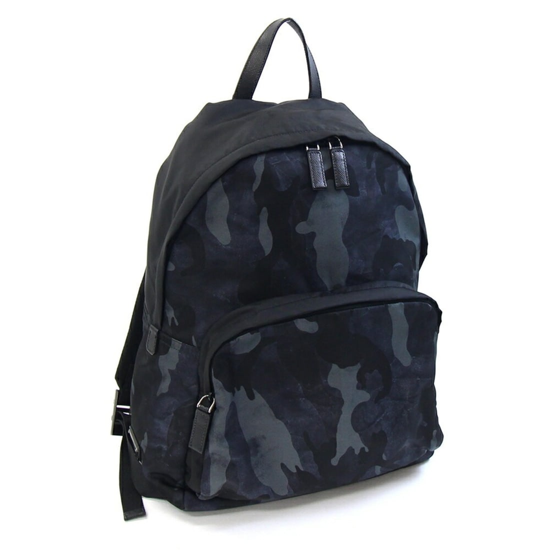 Prada Backpack, Navy, Gray, Black, Nylon, Leather, Camouflage Pattern, Men's PRADA: --- Catalog ---Category: SizeSize (HxWxD): 38cm x 29cm x 16cm / 14.96'' x 11.41'' x 6.29''Strap Length: 90cm / 35.43''Category: DesignType: BackpackColor: Black, Gray, NavyGender: MenMaterial: Nylon ,