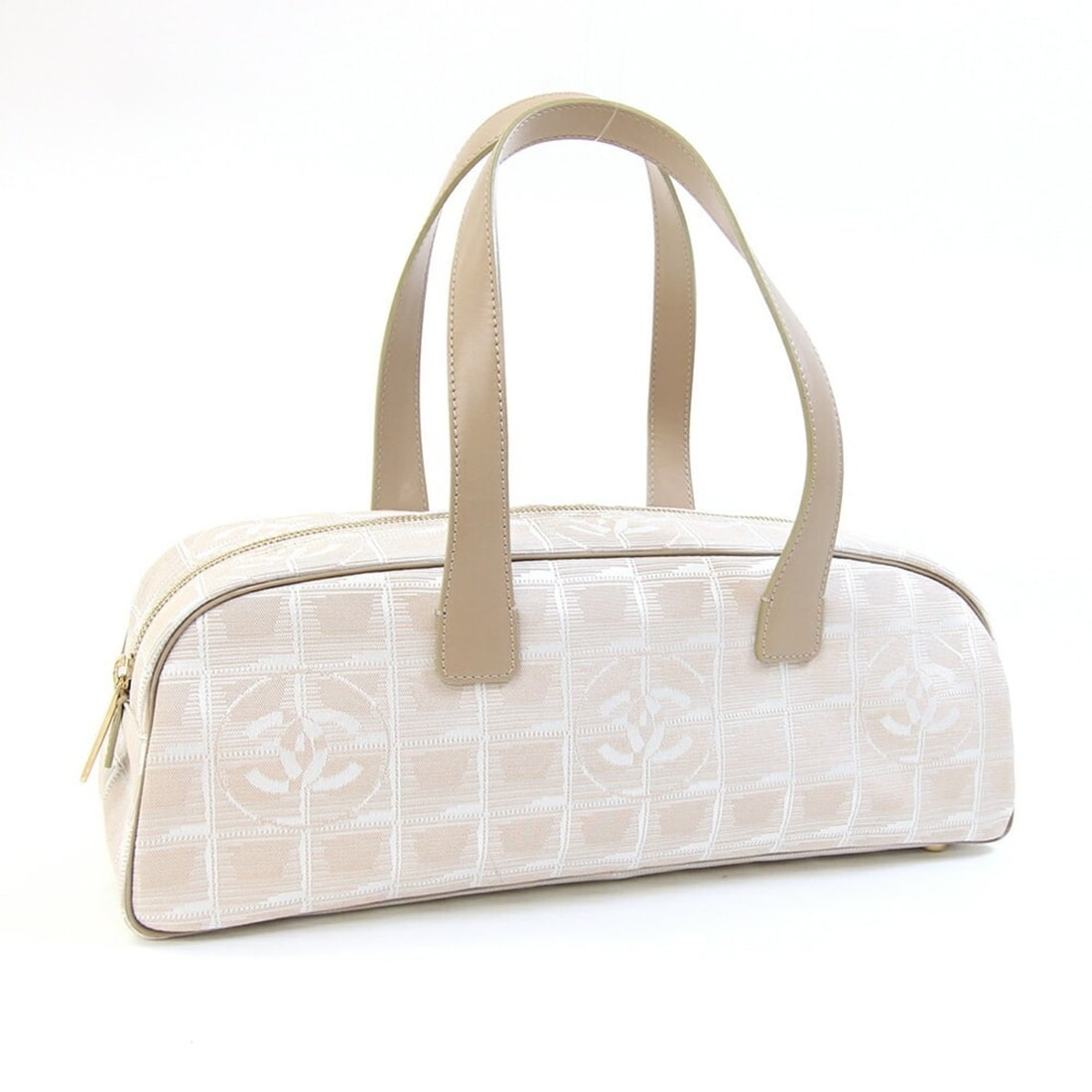 Chanel handbag, New Travel Line, A15828, beige nylon canvas leather, Coco Mark, women's, CHANEL: --- Catalog ---Category: SizeSize (HxWxD): 13cm x 34.5cm x 10.5cm / 5.11'' x 13.58'' x 4.13''Handle Length: 40cm / 15.74''Category: DesignType: Boston bag, HandbagColor: BeigeGender: WomenMaterial: Ny