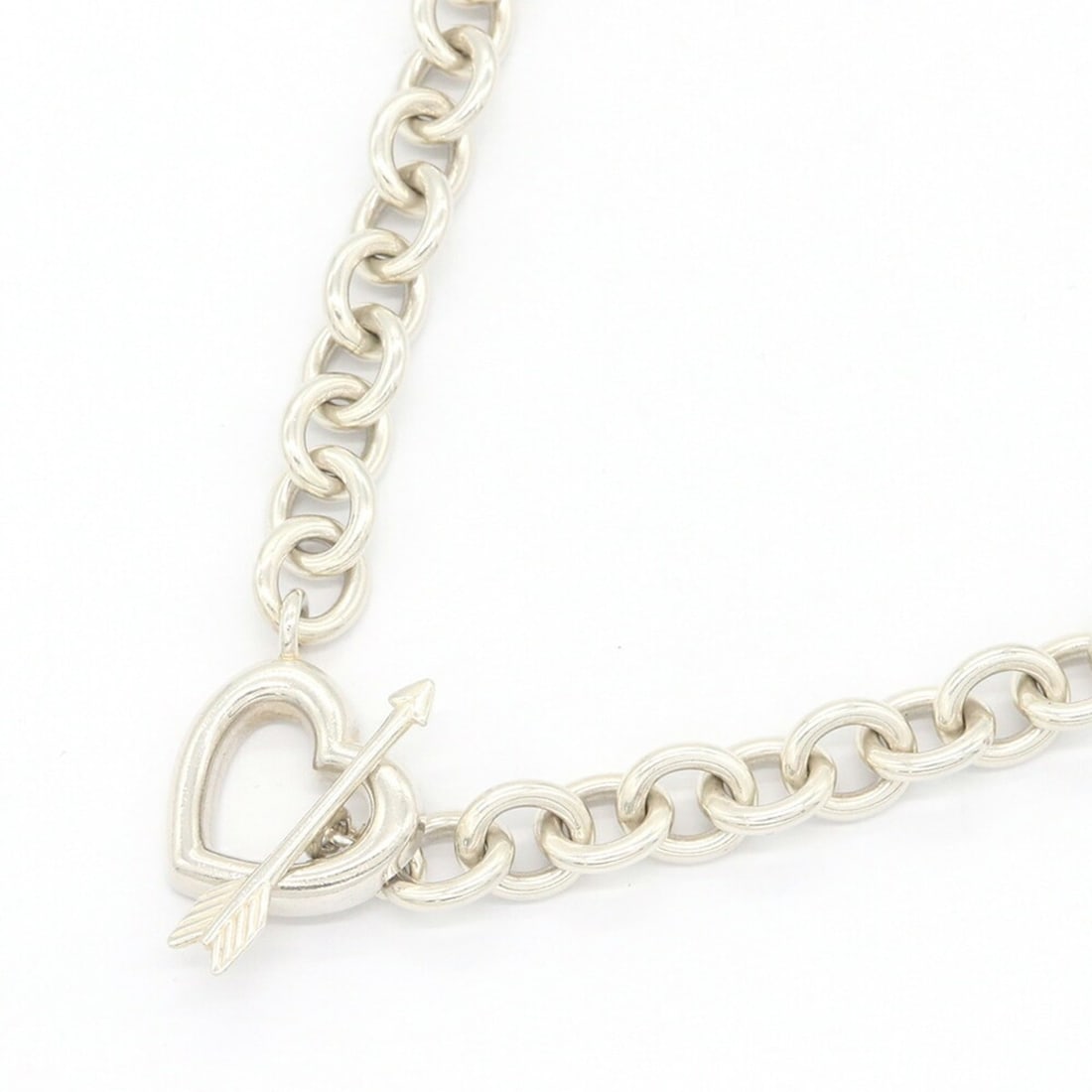 Tiffany & Co. Heart Arrow Necklace, Sterling Silver 925 Choker Chain, Women's Necklace (1 of 6)