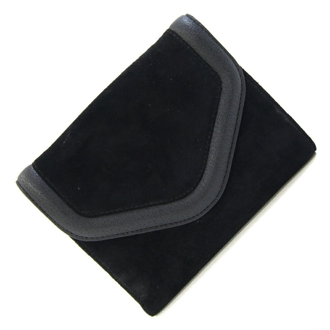Gucci W-Wallet 035 001 0846 Black Suede Leather Compact Wallet Bi-fold Vintage Women's GUCCI: --- Catalog ---Category: SizeSize (HxWxD): 10cm x 12.3cm x 1.5cm / 3.93'' x 4.84'' x 0.59''Category: DesignType: Wallet (bi-fold)Color: BlackGender: WomenMaterial: Suede , Leather Category: GeneralBra