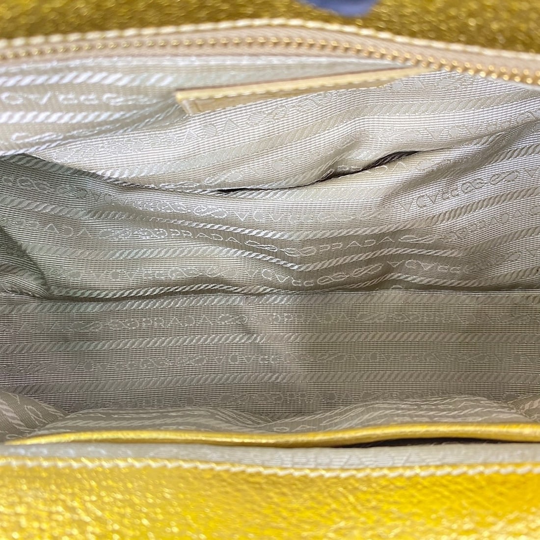 Prada handbag, gold - 12