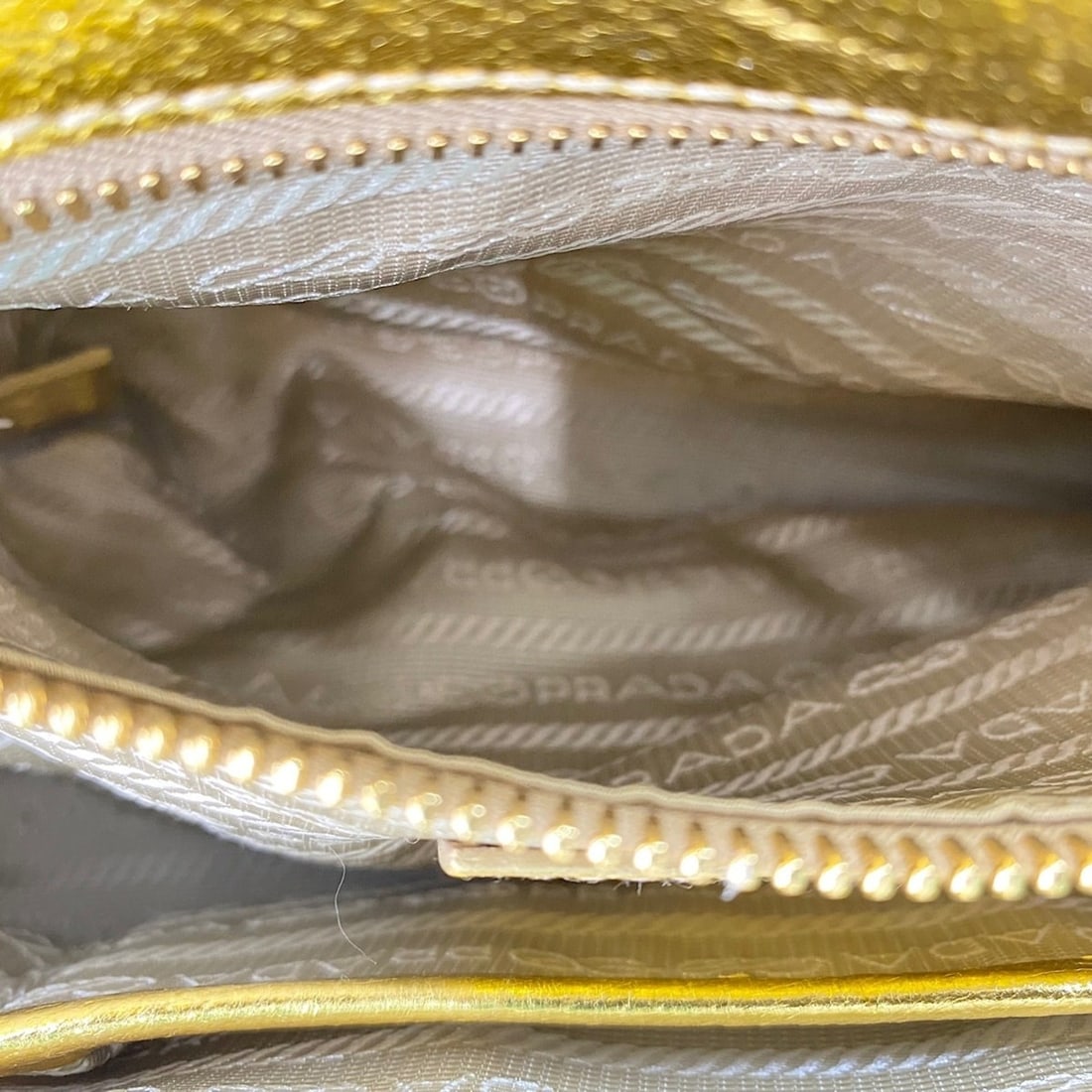 Prada handbag, gold - 13