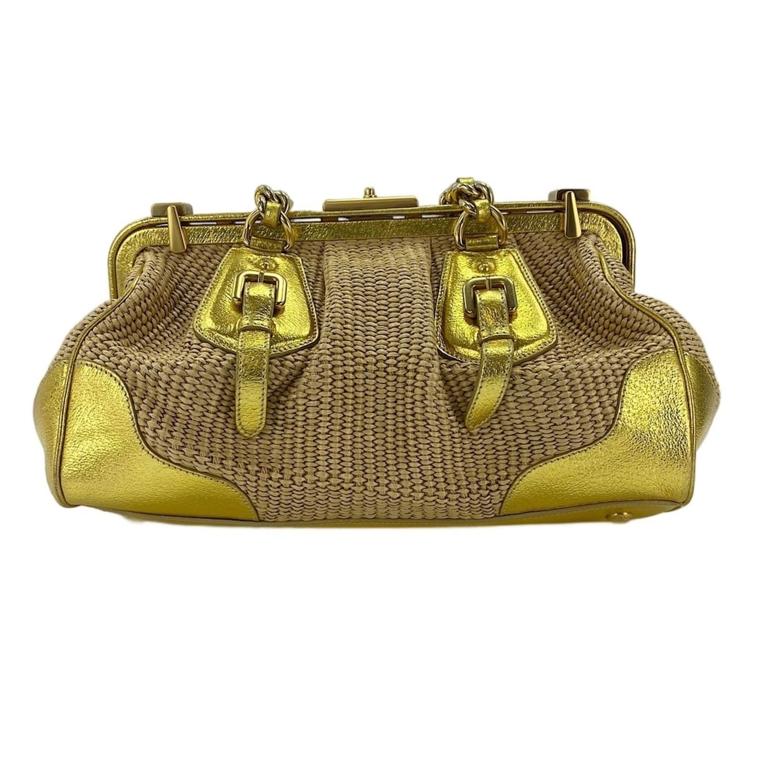 Prada handbag, gold - 3