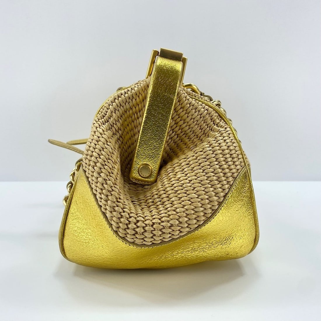 Prada handbag, gold - 5