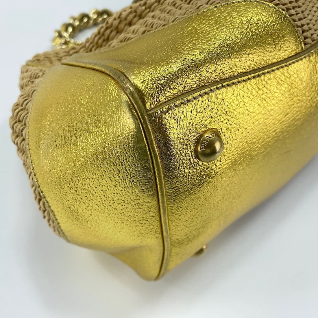 Prada handbag, gold - 8