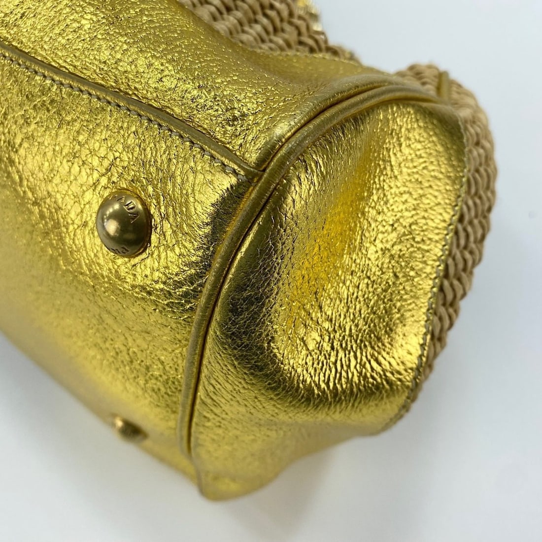 Prada handbag, gold - 9