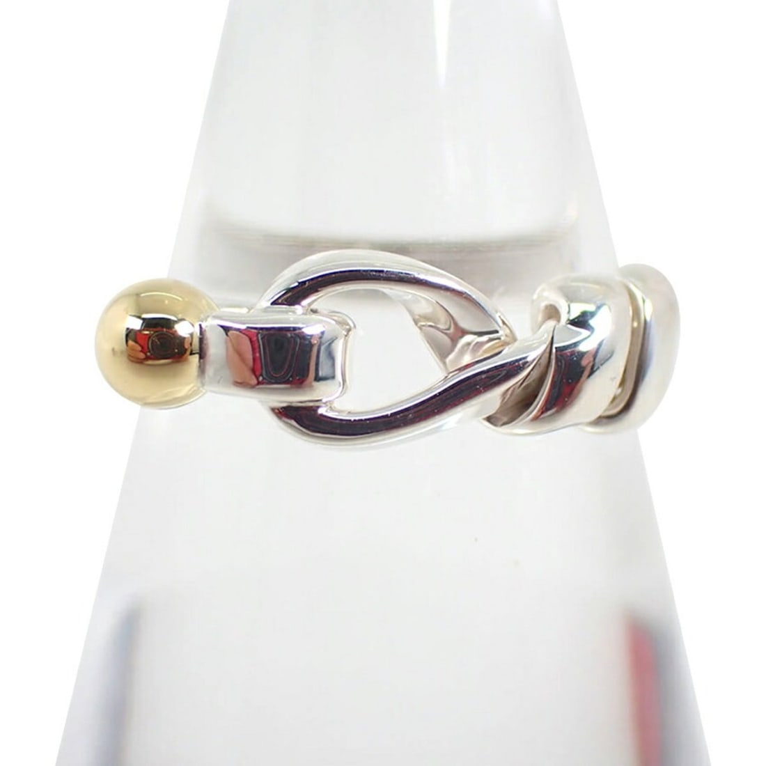TIFFANY & Co. 925 750 Love Knot Combination Ring, Size 9: --- Catalog ---Category: SizeUS Size: 5Brand Size: 49Category: DesignType: Band ringGender: WomenMaterial: Sterling silver 925, Yellow gold (18K)Category: GeneralBrand: Tiffany--- Item List ---Section