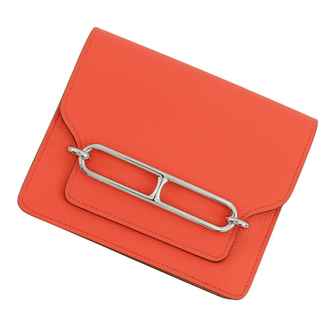 Hermes wallet, Roulis Reli Verso, Rose Texas Sienne, Evercolor, U stamp, coin purse, HERMES WALLET: --- Catalog ---Category: SizeSize (HxWxD): 10.5cm x 12.5cm / 4.13'' x 4.92''Category: DesignType: Wallet (bi-fold)Color: Orange, SienneGender: WomenMaterial: Evercalf leather Category: GeneralBrand: H